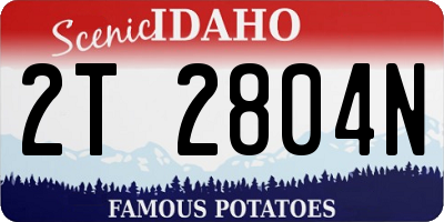 ID license plate 2T2804N