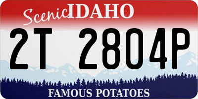 ID license plate 2T2804P