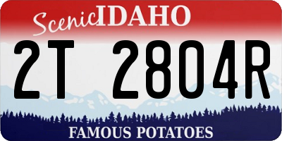 ID license plate 2T2804R