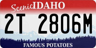 ID license plate 2T2806M