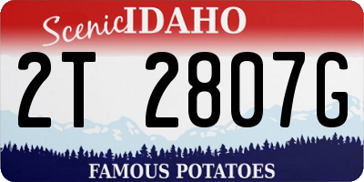ID license plate 2T2807G