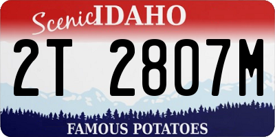 ID license plate 2T2807M