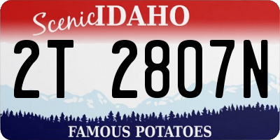 ID license plate 2T2807N