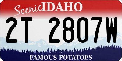 ID license plate 2T2807W