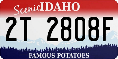 ID license plate 2T2808F