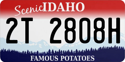 ID license plate 2T2808H