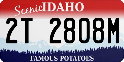 ID license plate 2T2808M