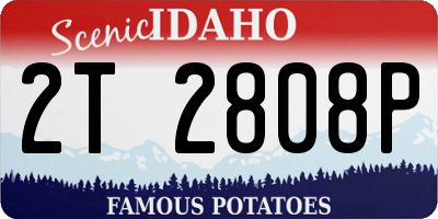 ID license plate 2T2808P