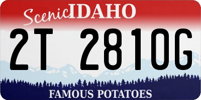 ID license plate 2T2810G