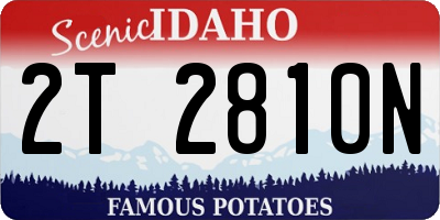 ID license plate 2T2810N