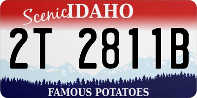 ID license plate 2T2811B