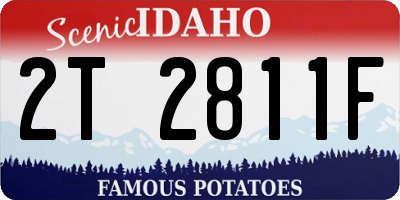 ID license plate 2T2811F