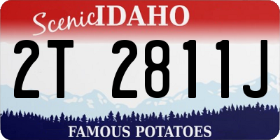 ID license plate 2T2811J