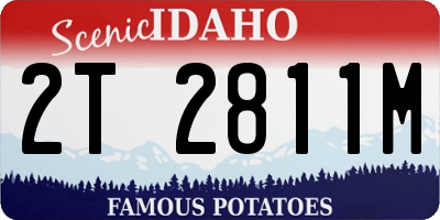 ID license plate 2T2811M