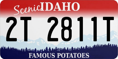 ID license plate 2T2811T