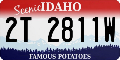 ID license plate 2T2811W