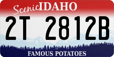 ID license plate 2T2812B