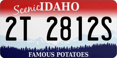 ID license plate 2T2812S