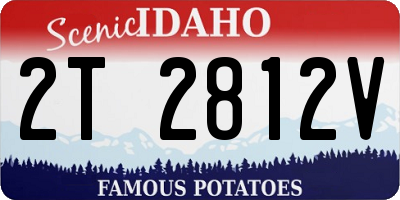 ID license plate 2T2812V