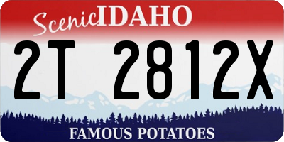 ID license plate 2T2812X