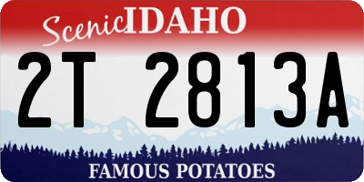 ID license plate 2T2813A