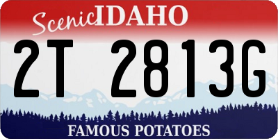 ID license plate 2T2813G