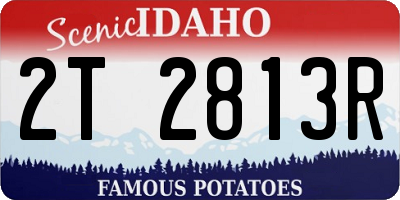 ID license plate 2T2813R