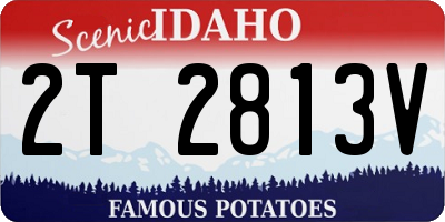 ID license plate 2T2813V