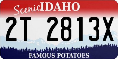 ID license plate 2T2813X