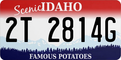ID license plate 2T2814G