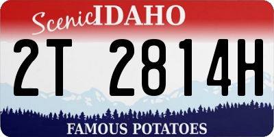 ID license plate 2T2814H