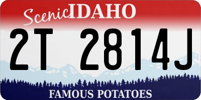 ID license plate 2T2814J