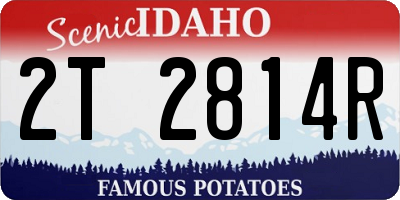 ID license plate 2T2814R