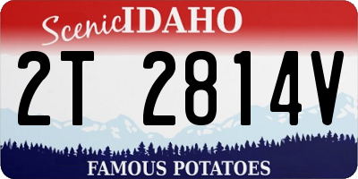 ID license plate 2T2814V
