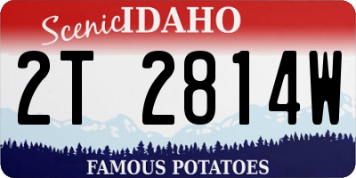 ID license plate 2T2814W