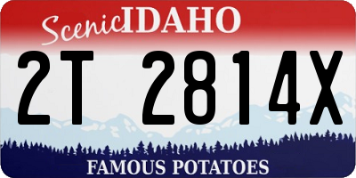 ID license plate 2T2814X