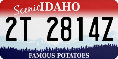 ID license plate 2T2814Z