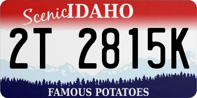 ID license plate 2T2815K