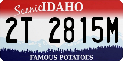 ID license plate 2T2815M