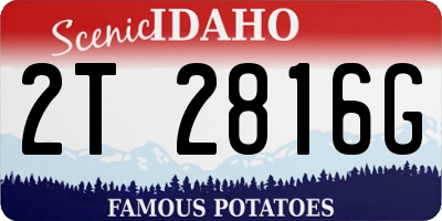 ID license plate 2T2816G