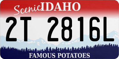 ID license plate 2T2816L