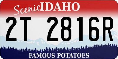 ID license plate 2T2816R