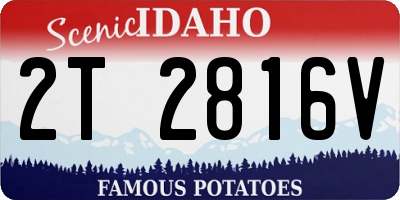 ID license plate 2T2816V