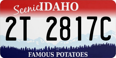 ID license plate 2T2817C