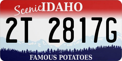 ID license plate 2T2817G