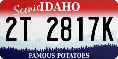 ID license plate 2T2817K