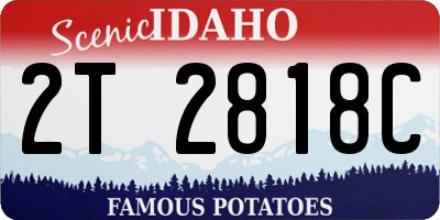 ID license plate 2T2818C