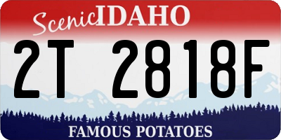 ID license plate 2T2818F