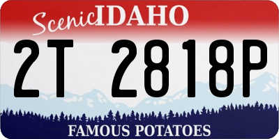 ID license plate 2T2818P