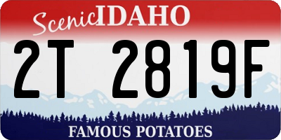 ID license plate 2T2819F